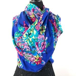 🐶Apt. 9 Blue Floral Pashima/Scarf/Wrap OS